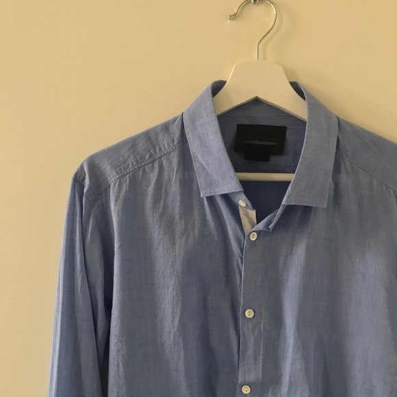 Diesel Black Gold Mid Blue End Casual Dress Shirt - Picture 3 of 15